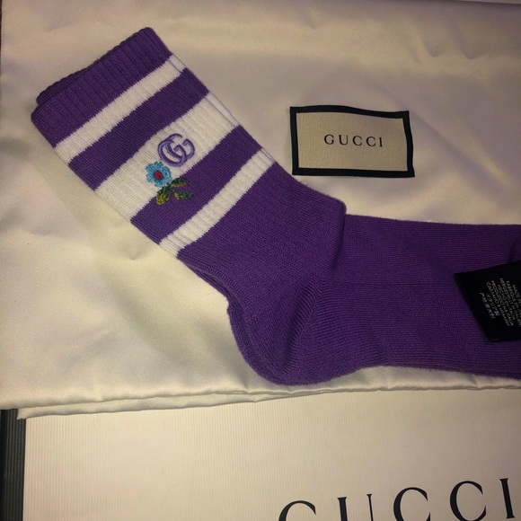 purple gucci socks